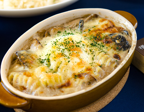 茸のマカロニグラタン